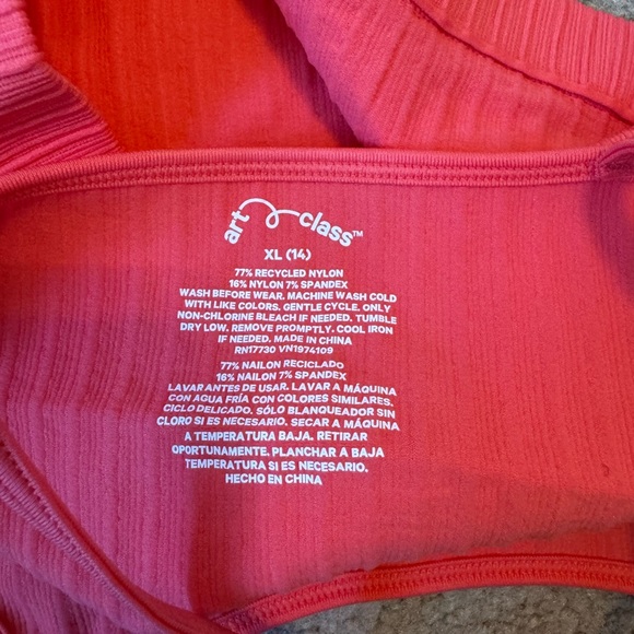 Red Ribbed Crop Top - Picture 3 of 3
